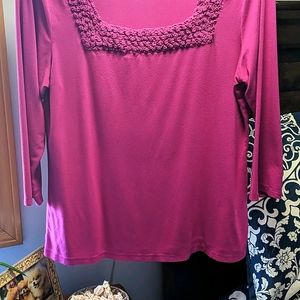Raspberry Smocked top